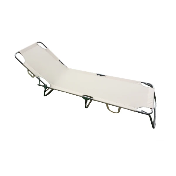 Sklopiva baštenska ležaljka, 24x188x55cm, Bež