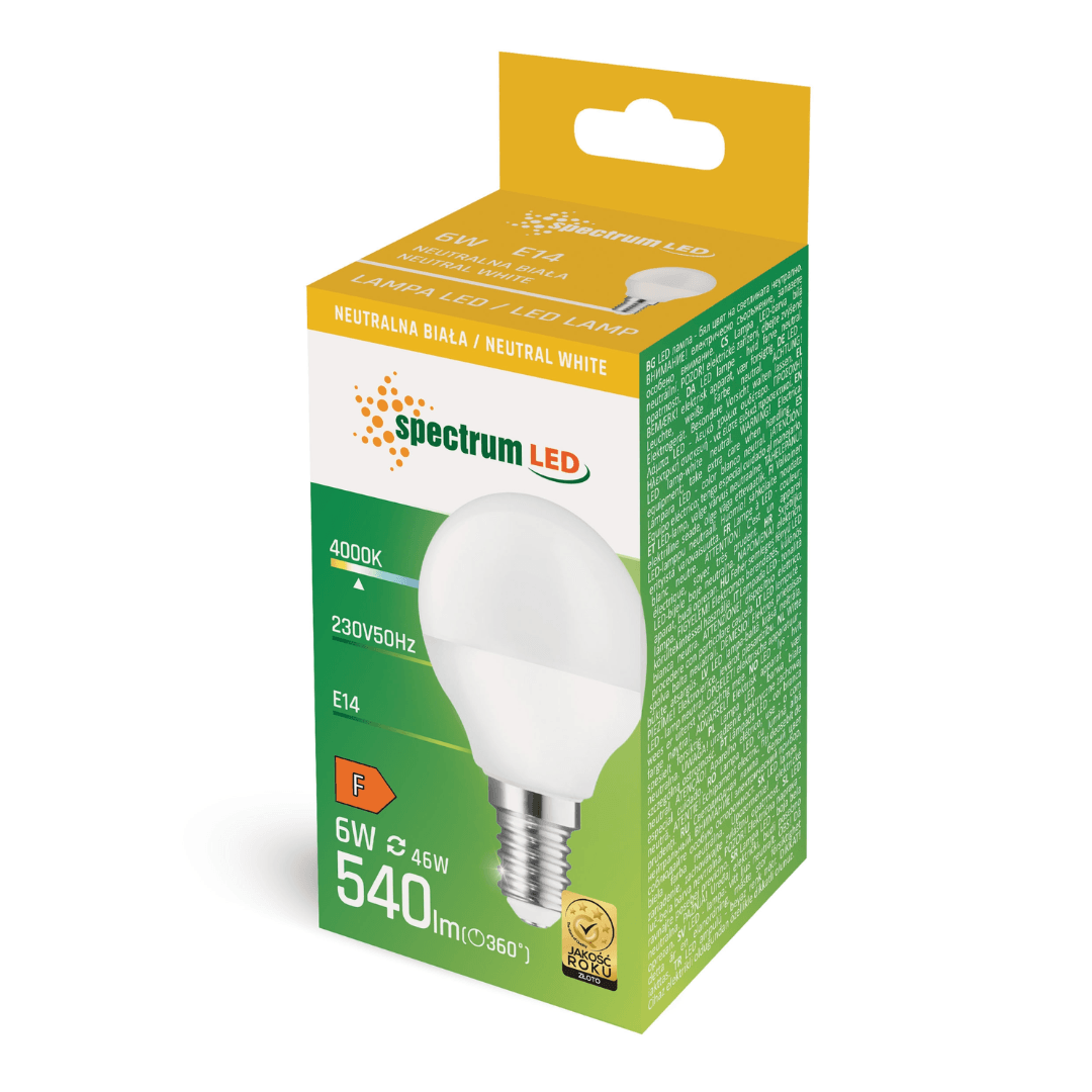 SPECTRUM LED Sijalica LED 13756, 6W, E14, G45, 4000K, Bela