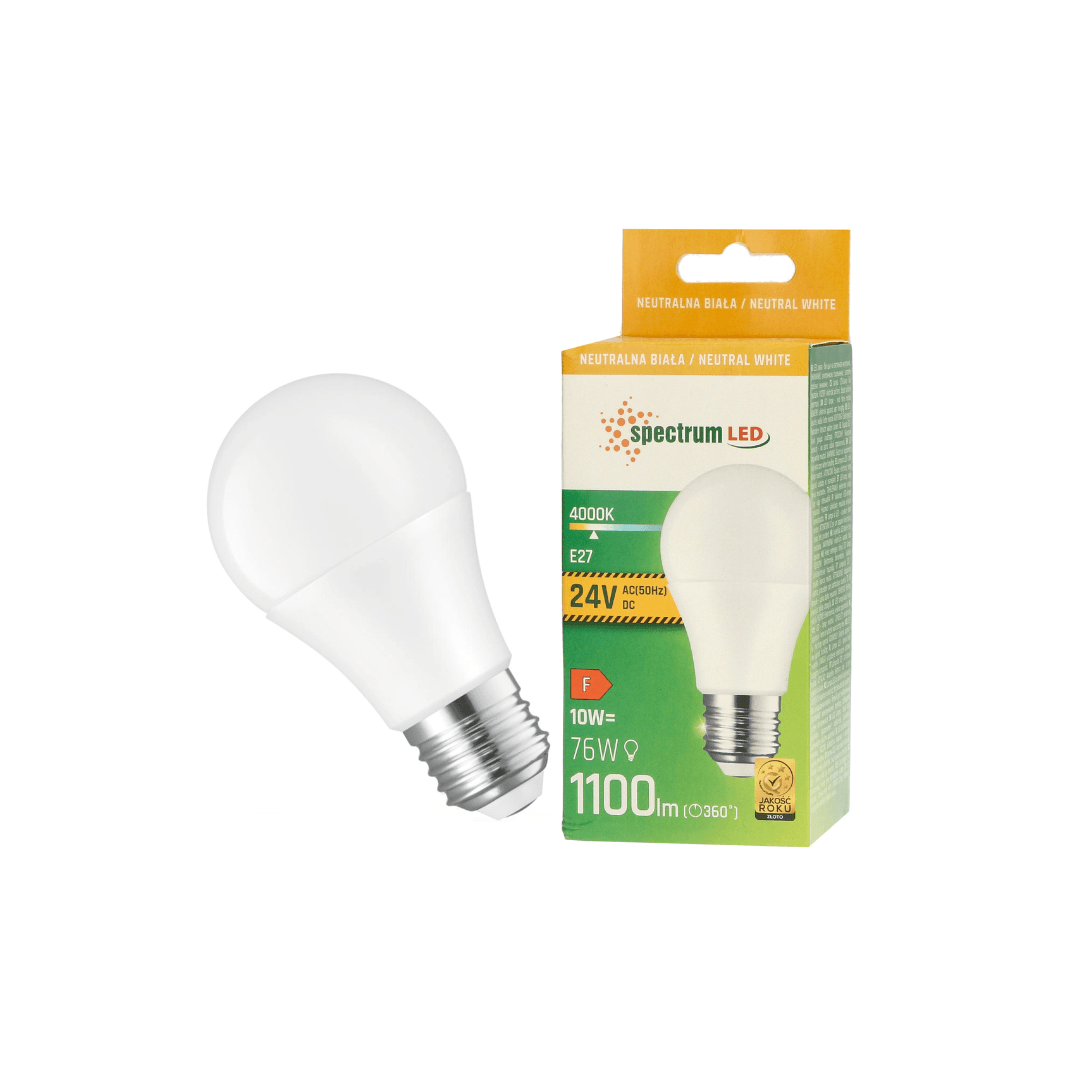 SPECTRUM LED Sijalica LED 14661,10W, 24V, E27, 4000K, Bela