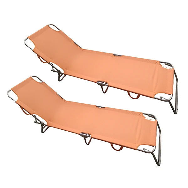 Set 2 ležaljke za plažu, Narandžaste