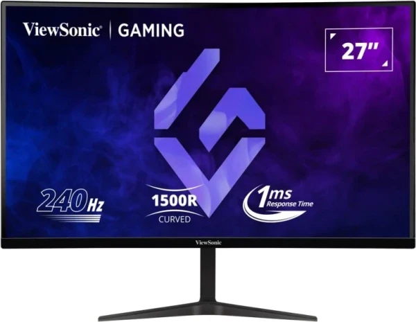 VIEWSONIC Monitor 27 VX2719-PC-MHD, 1920x1080, 240Hz, 1ms, 2xHDMI, DP, Freesync premium curved, Crni