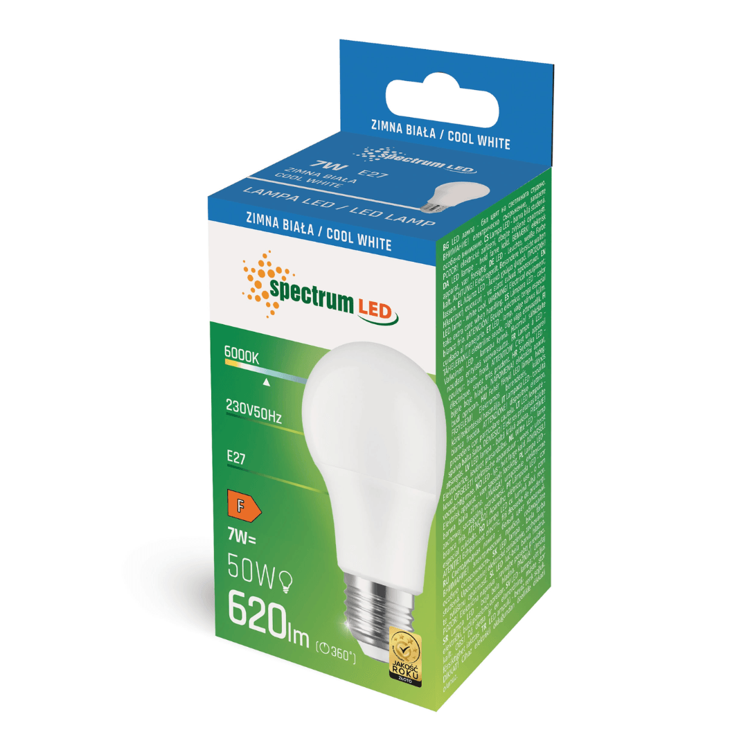 SPECTRUM LED Sijalica LED 13899, 7W, E27, 6000K, Bela