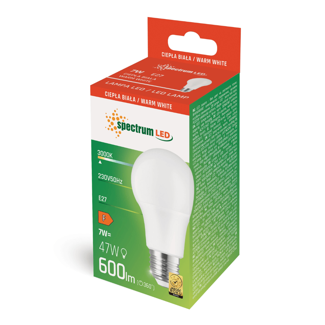 SPECTRUM LED Sijalica LED 13900, 7W, E27, 3000K, Bela