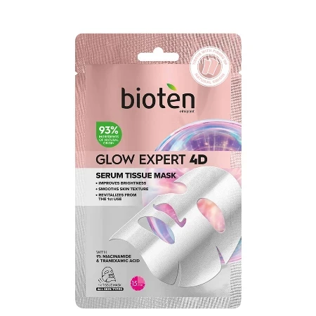 Bioten Maska za lice Glow Expert 4D, U maramici