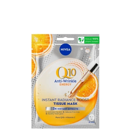 Nivea Maska za lice 10 Min Q10+ C Anti-Wrinkle+Energy Sheet
