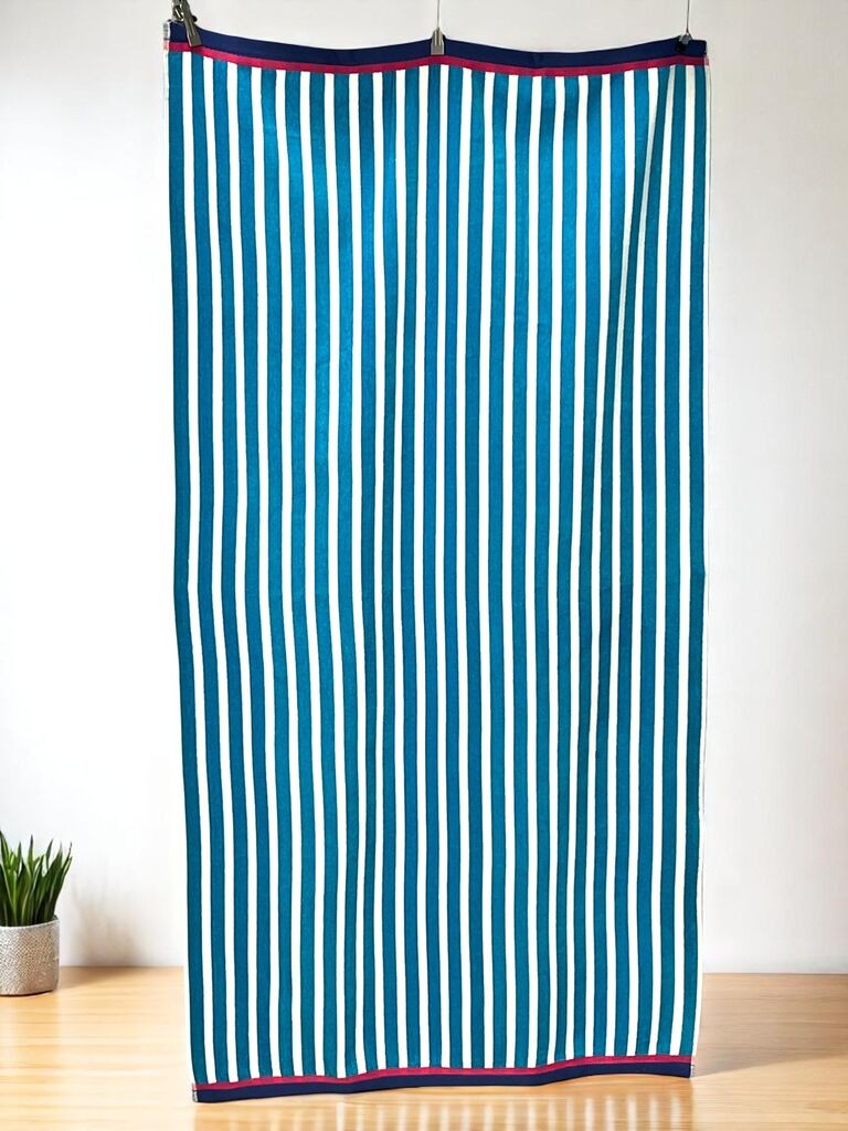 Viktorija Plažni peškir Plave linije, 160x80cm, Plavi