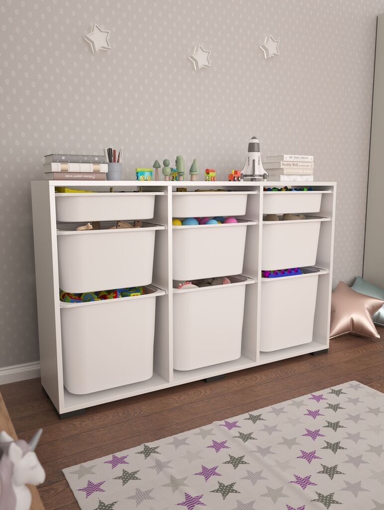 Hanah Home Višenamenska komoda Bofi, 134 x84 x30 cm, Bela