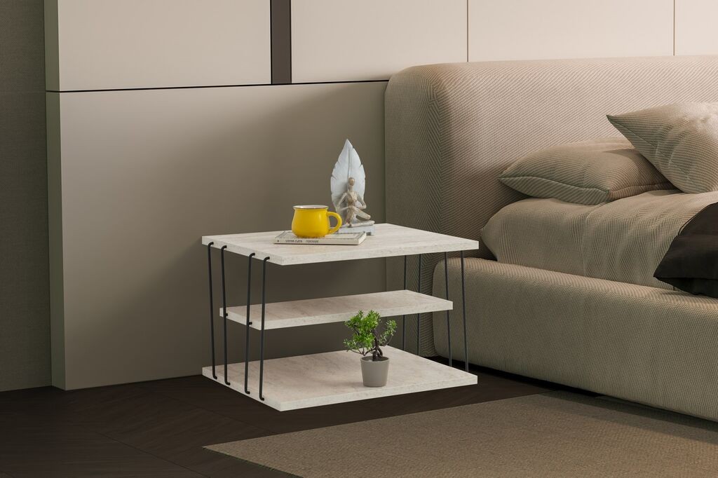 Hanah Home Klub sto Lifon, 50x33x40 cm, Crni