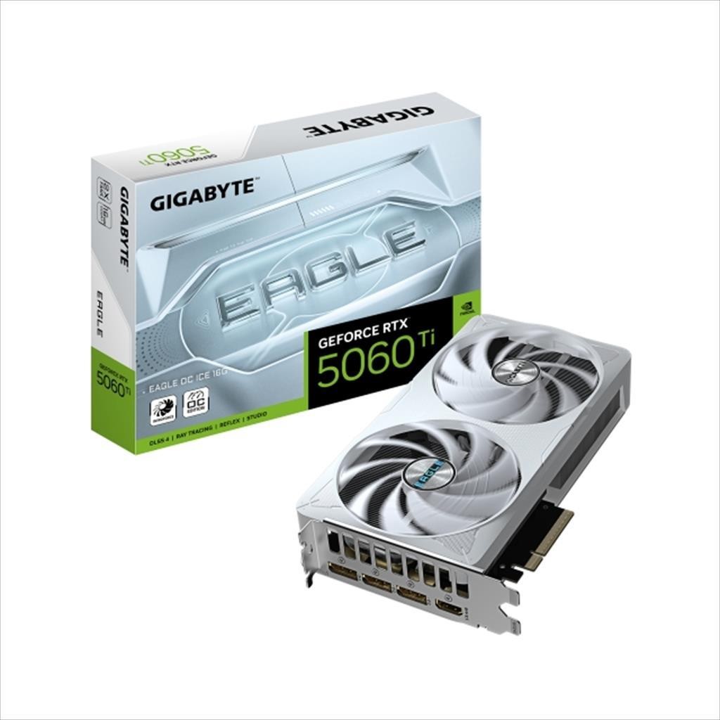 Gigabaјtova grafička kartica VGA RTX 5060 Ti EAGLE ICE OC 16GB GDDR7, 3xDP, 1xHDMI, GV-N506TEAGLEOC ICE-16GD