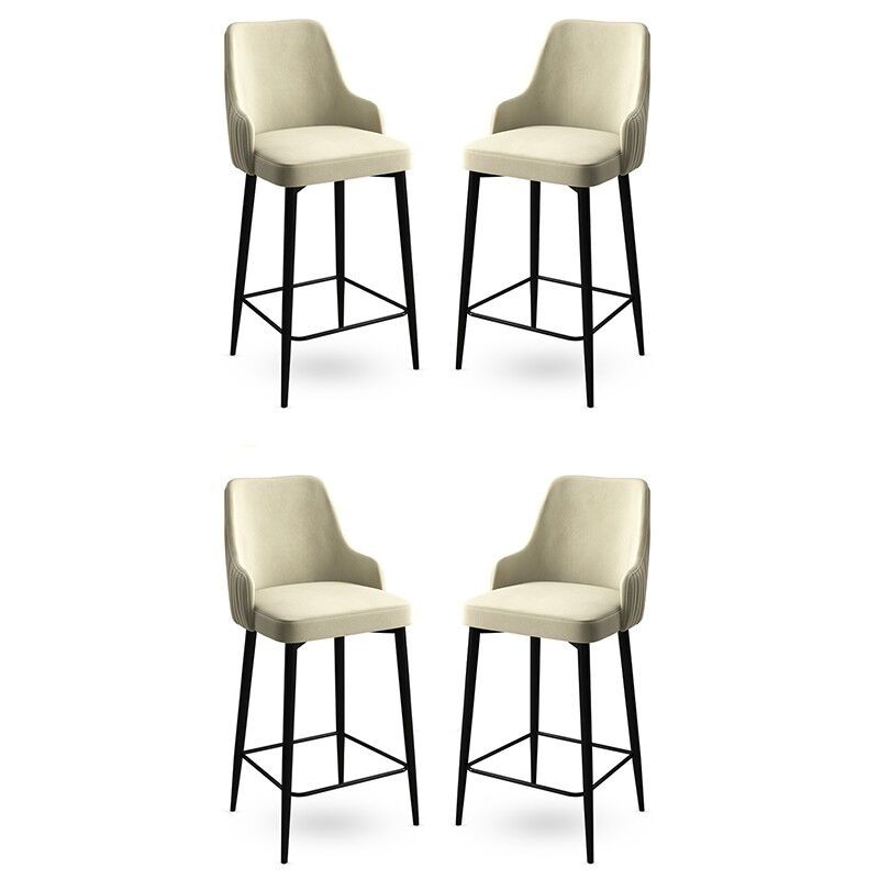 Hanah Home Set barskih stolica Enox, 4 komada, Krem-crni