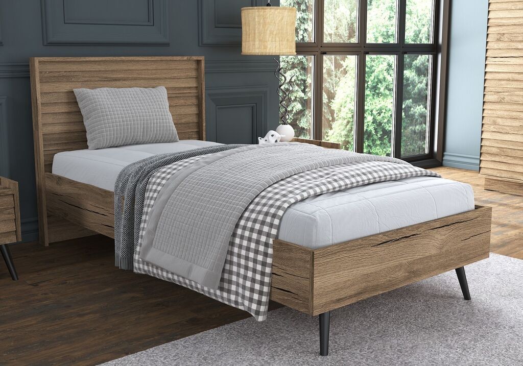 Hanah Home Ram za krevet FRN-7005, 169x120x205 cm, Orah