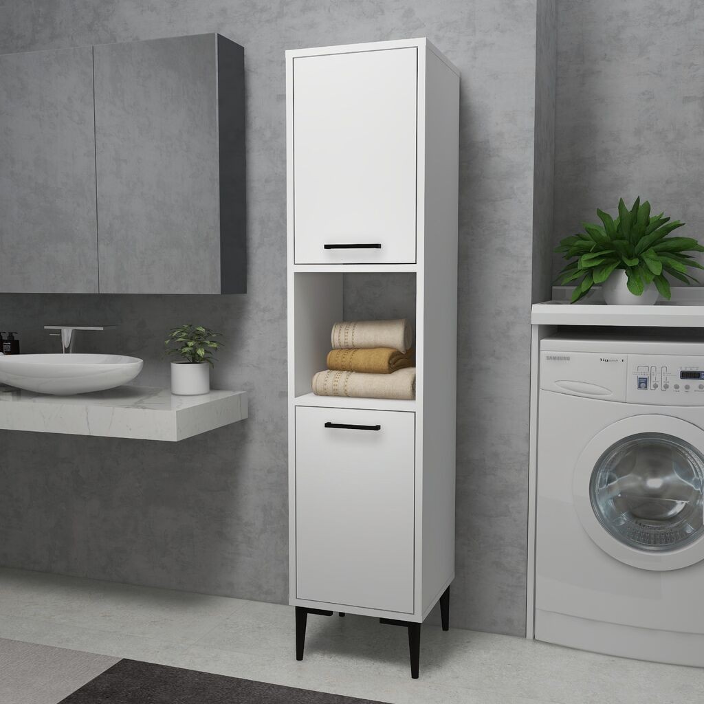 Hanah Home Višenamenski ormar Daminol, 35 x153.6 x35 cm, Beli