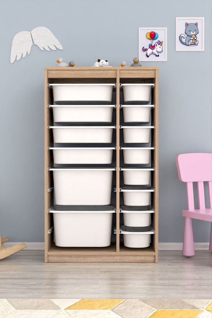 Hanah Home Višenamenska komoda Montana Xs 2D4N8U, 69 x112.2 x29.6 cm, Braon-bela