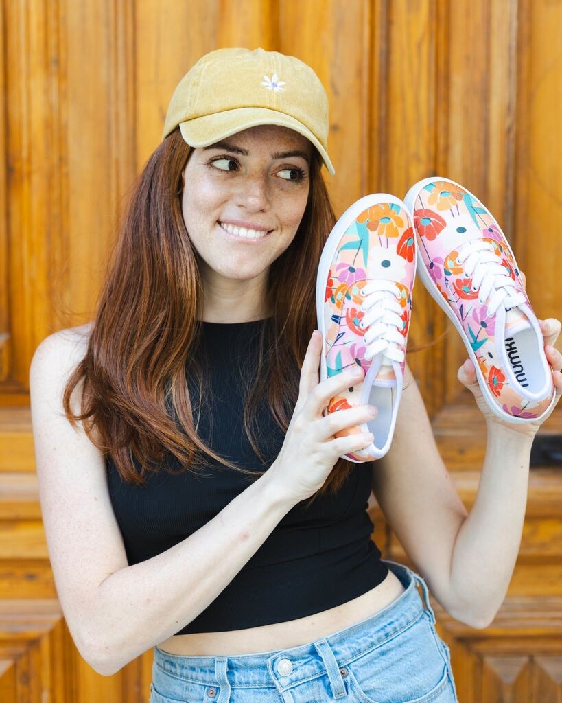 Mumka Ženske platnene patike Cvetna akva, Šarene