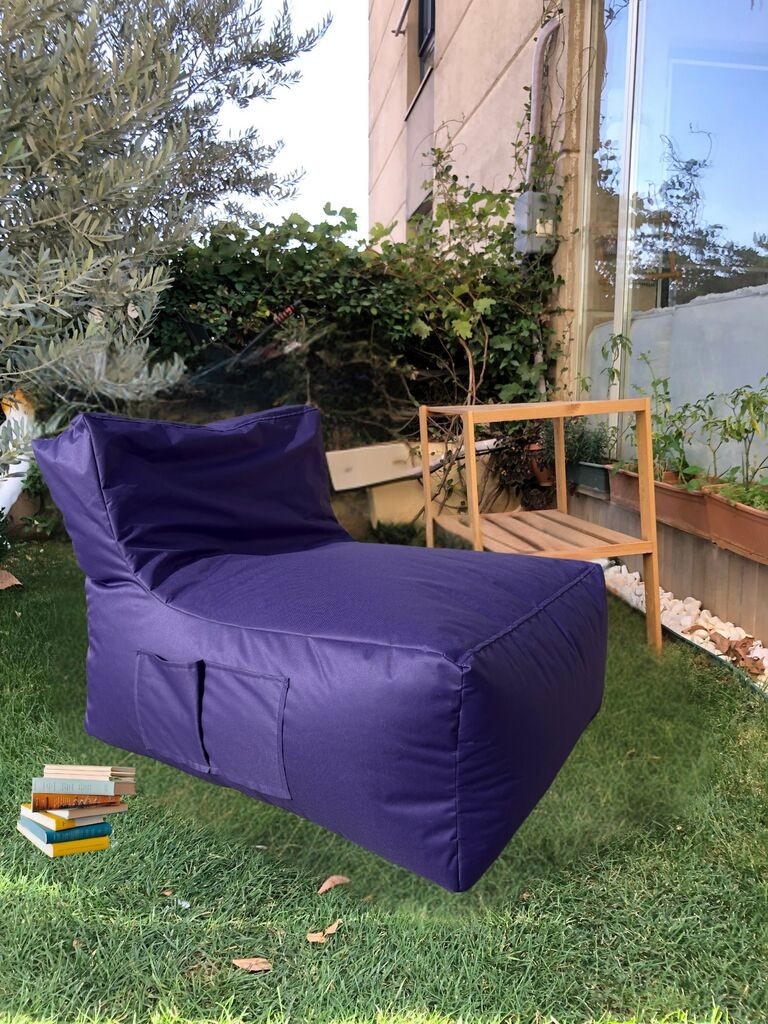 Atelier del Sofa Lazy bag Sedir, 75x70x95 cm, Ljubičasti