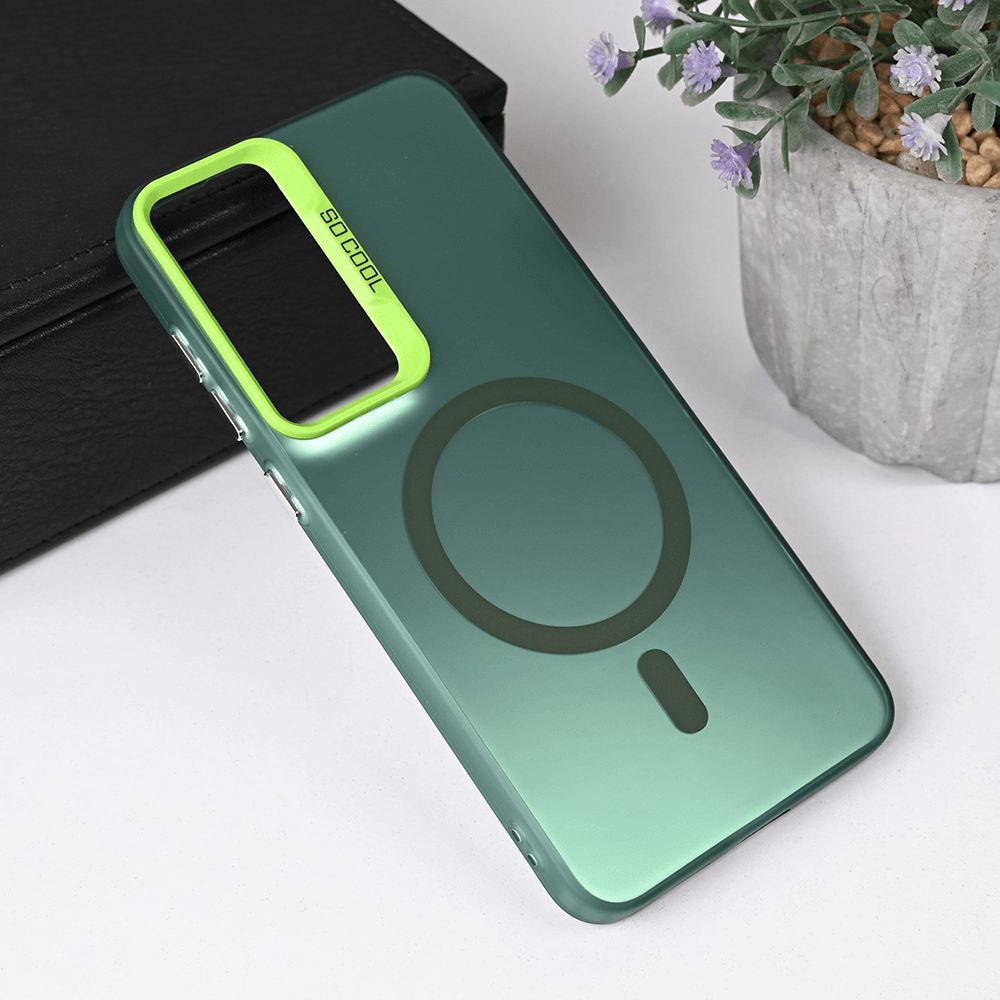 Maska za Samsung S25 Plus Magsafe Clear, Zelena