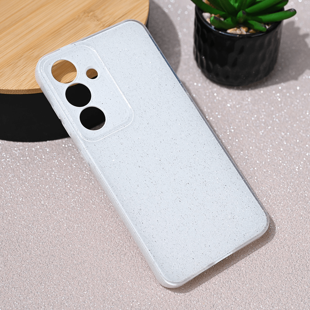 Maska za Samsung S24 Sparkle Dust, Bela