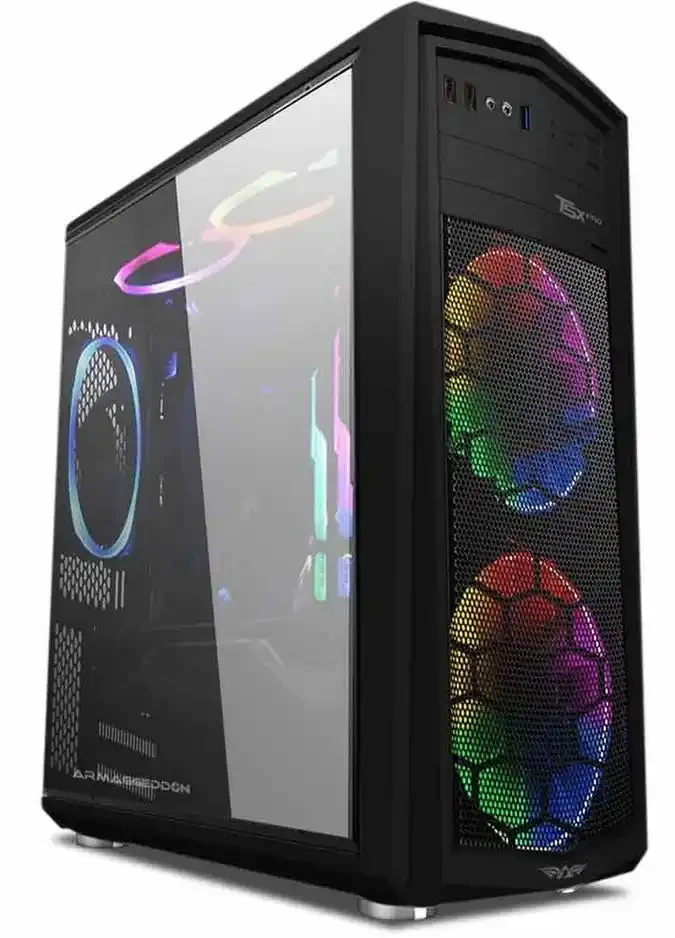 ZEUS Gaming Desktop računar, R5 3600, 16Gb DDR4, 500Gb SSD, RX 6500XT, 600W, Crni