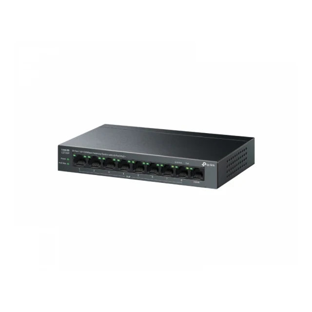 TP-Link Desktop Switch uređaj LS109P, 10/100Mbps, 8-Portova PoE+