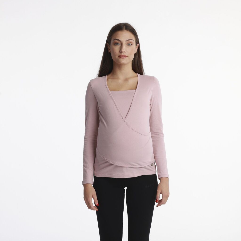 Rang Ženska majica dugih rukava za trudnice Amal, Roze