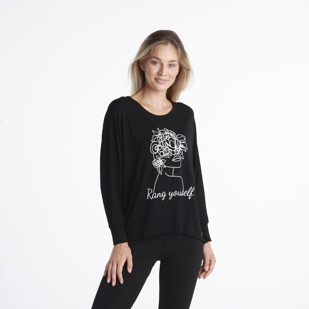 Rang Ženska majica dugih rukava Romi, Crna