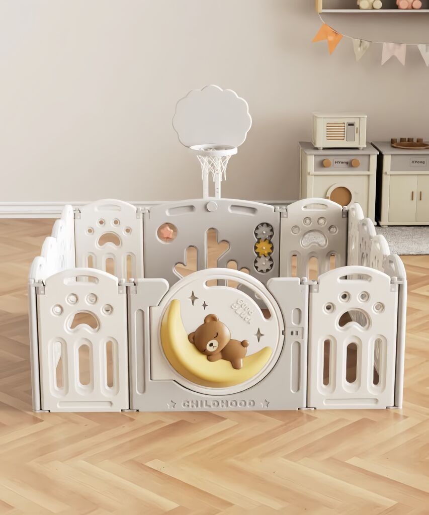 Dečija ogradica Medin Mesec, 200x150cm, Svetlosiva