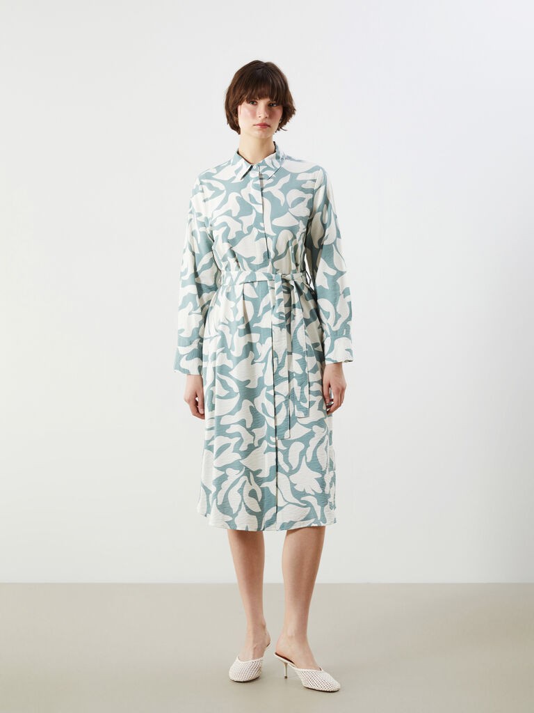 LC Waikiki Ženska midi haljina W57186Z8-LRR, Zelena