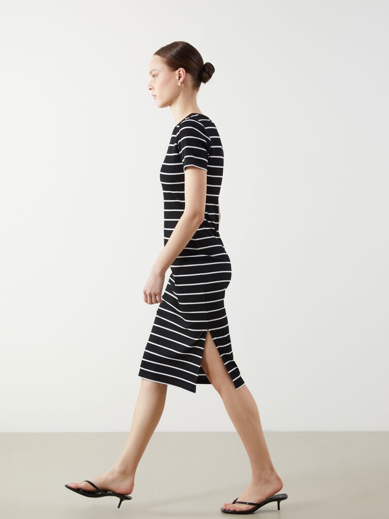 LC Waikiki Ženska midi haljina W50244Z8-LEG, Crna