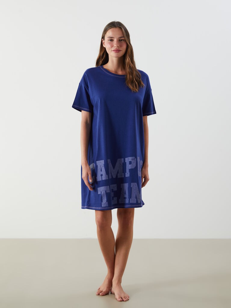 LC Waikiki Ženska spavaćica W53677Z8-HKW, Duga, Teget