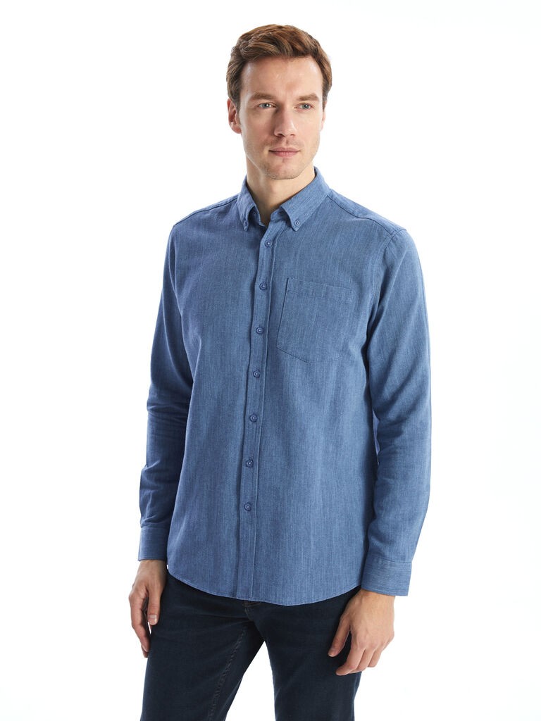 LC Waikiki Muška košulja W52693Z8-CS6, Indigo