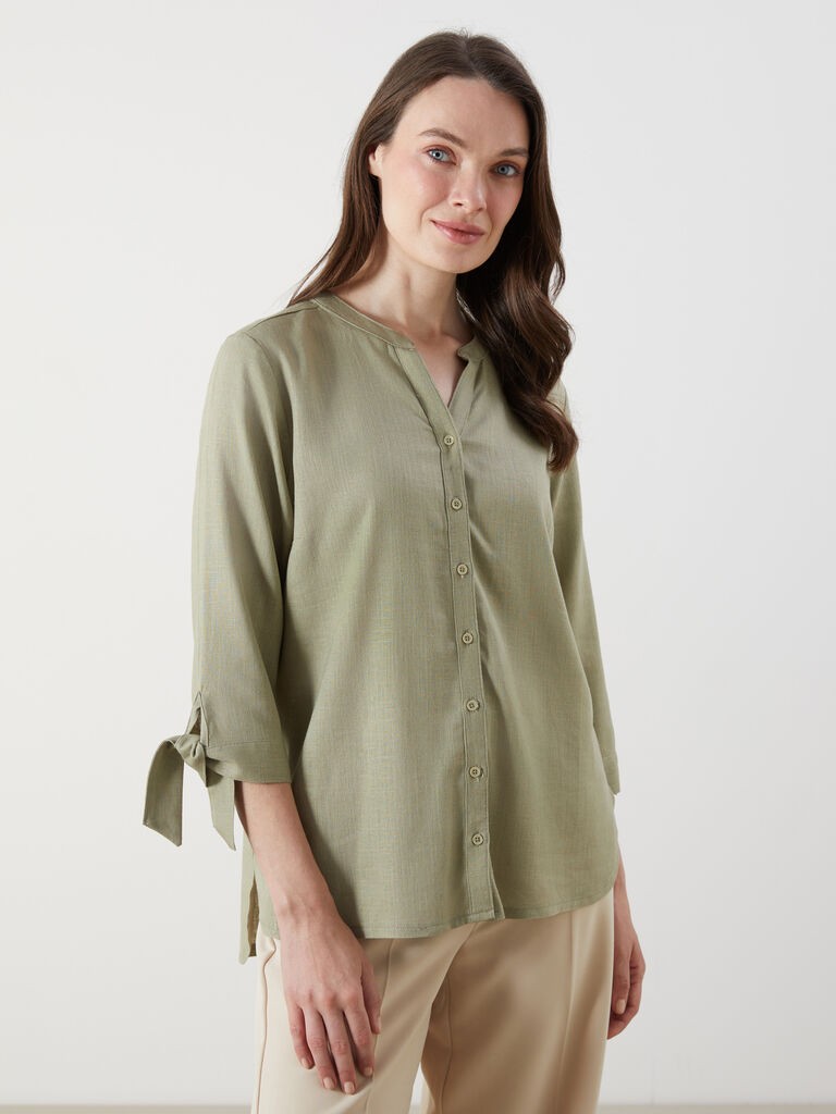 LC Waikiki Ženska košulja W54886Z8-GYA, Regular, Maslinasta