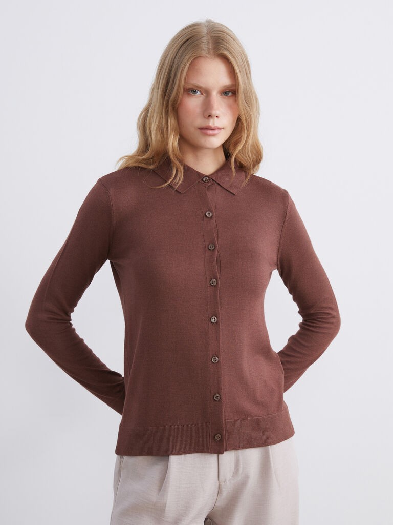 LC Waikiki Ženski kardigan W5KD49Z8-HSK, Regular, Braon