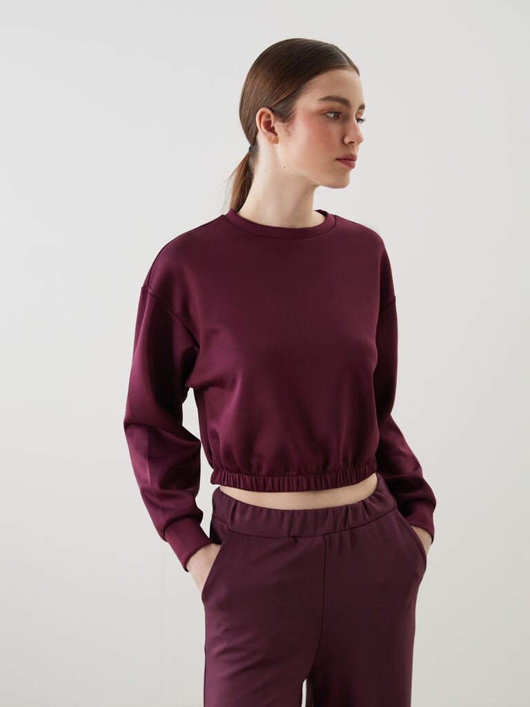 LC Waikiki Ženska dukserica W5EU66Z8-UVU, Bordo