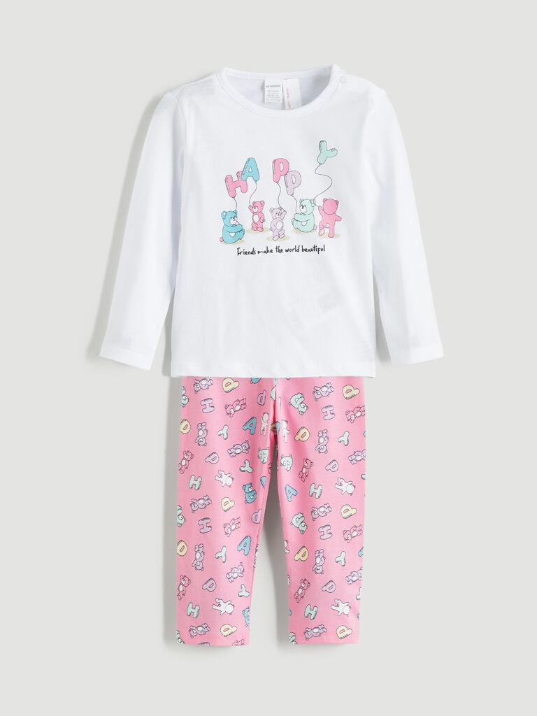 LC Waikiki Pidžama za devojčice W5IO52Z1-J5E, Bela