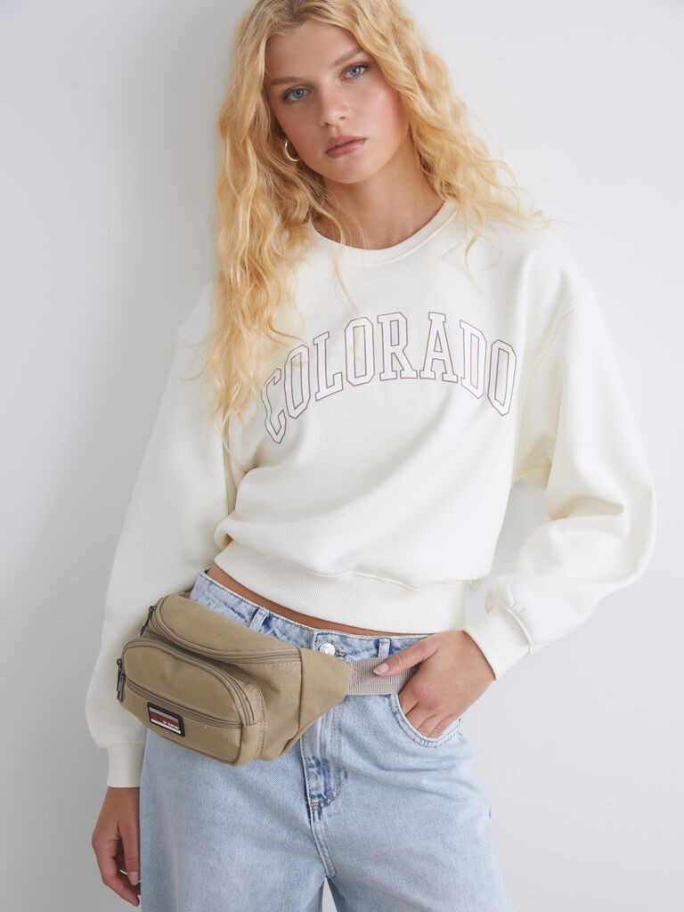 LC Waikiki Ženska dukserica W58450Z8-YMU, Bež