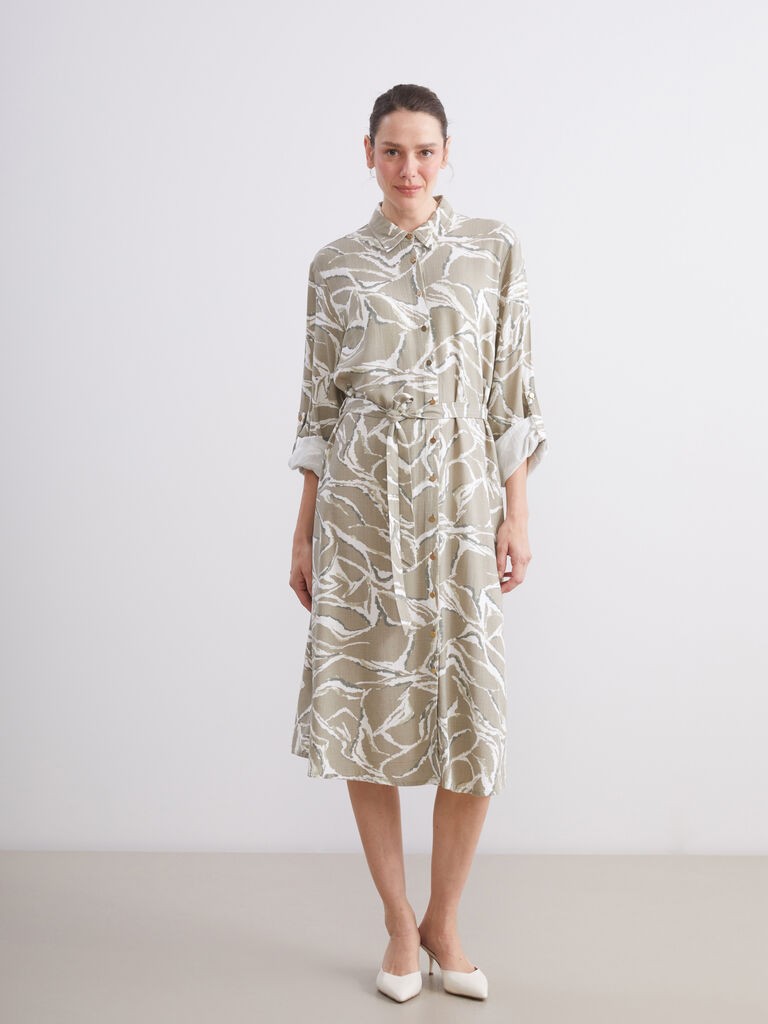 LC Waikiki Ženska haljina W55080Z8-LRR, Zelena