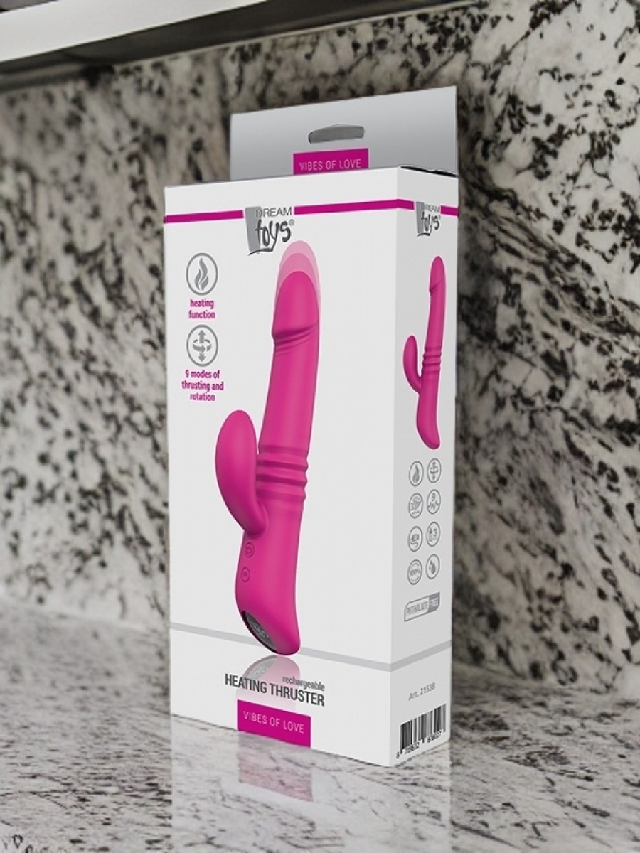 DREAM TOYS Vibrator sa dodatkom za klitoris, 6 funkcija, Roze