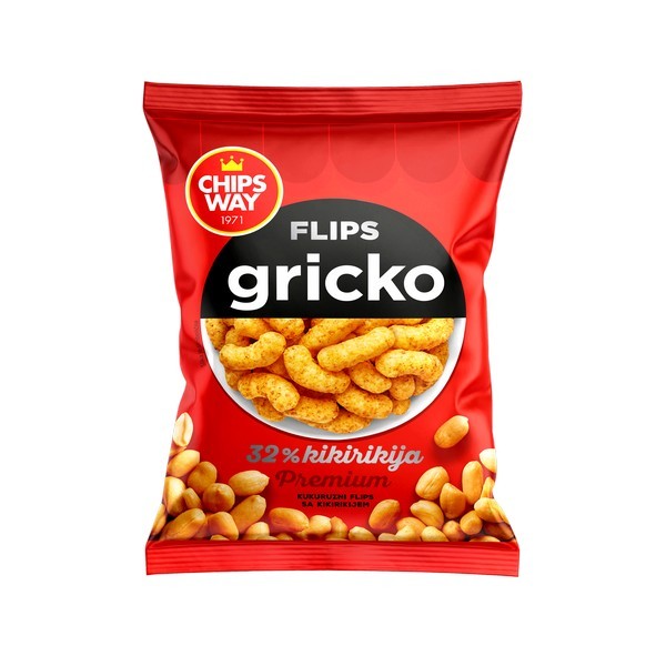 CHIPS WAY Flips sa kikirikijem Gricko, 40g