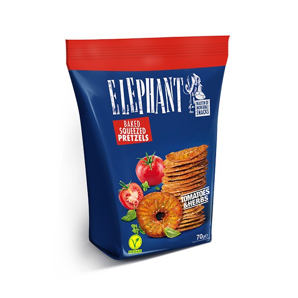 ELEPHANT Perece sa ukusom paradajza i začinskog bilja , 70g
