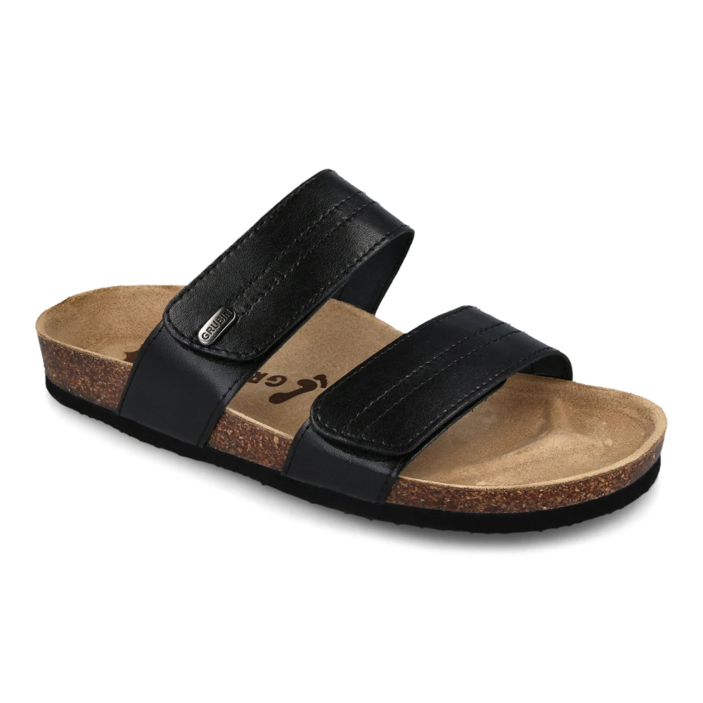 GRUBIN Muške papuče Malta 0594050, Crne