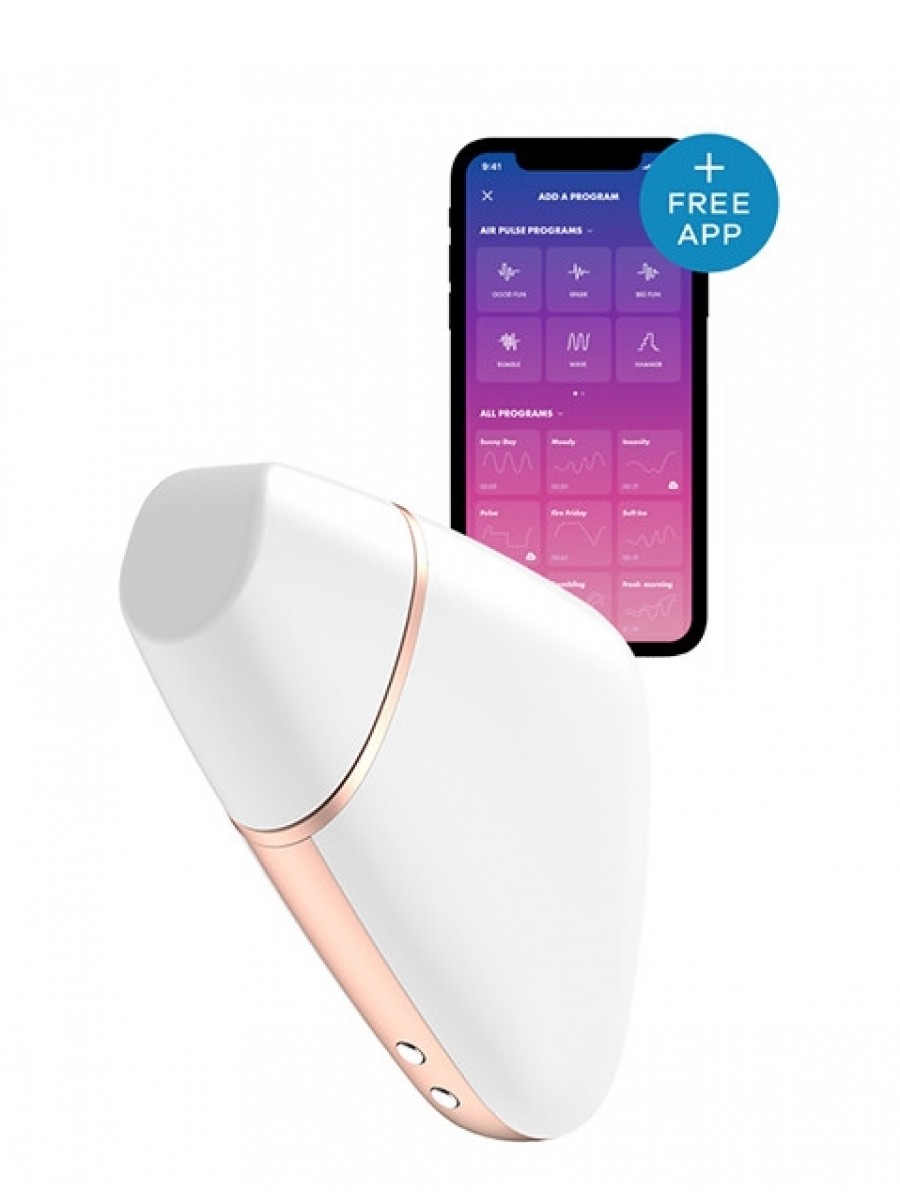 SATISFYER Stimulator za klitoris Love Triangle, Silikonski, Beli