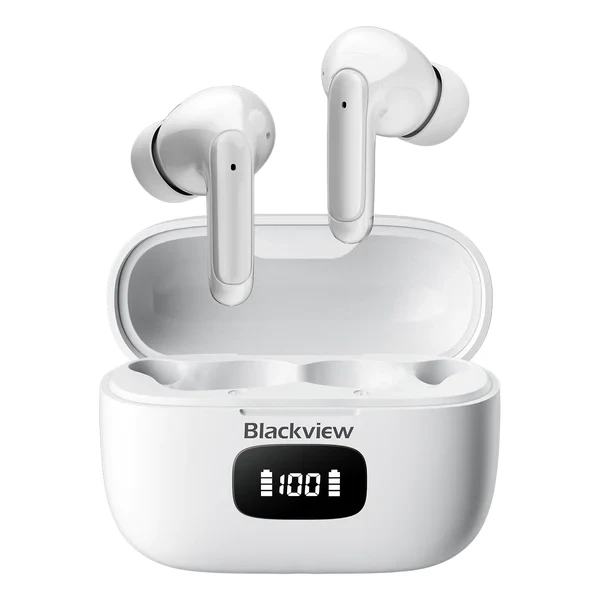 Blackview Bežične slušalice AirBuds 8, ANC, Bluetooth 5.3, Tip-C, IPX7, Bele