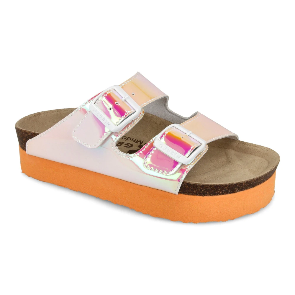 GRUBIN Ženske papuče na platformu Merkur  0733640, Roze