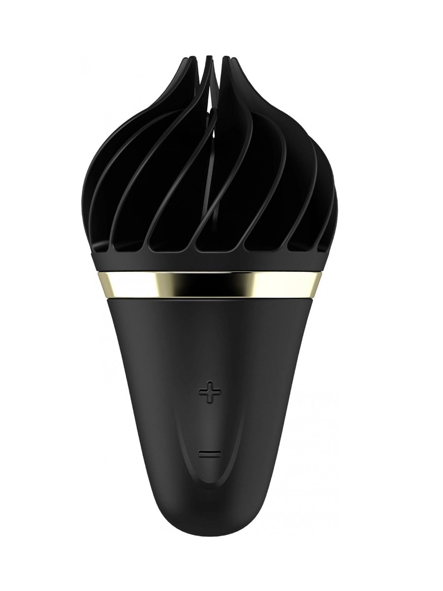 SATISFYER Stimulator za klitoris Sweet Treat, Silikonski, Crni