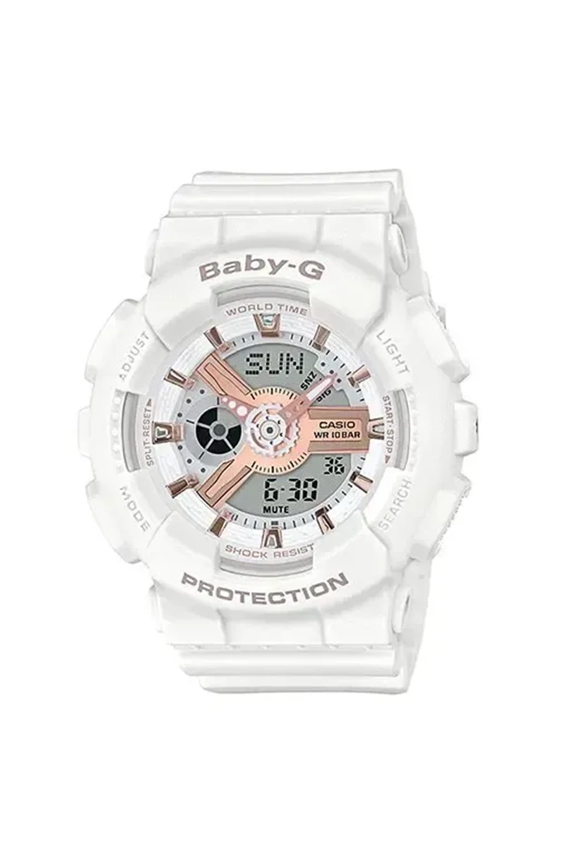 CASIO G-SHOCK Dečiji sat BA-110RG-7ADR, Beli