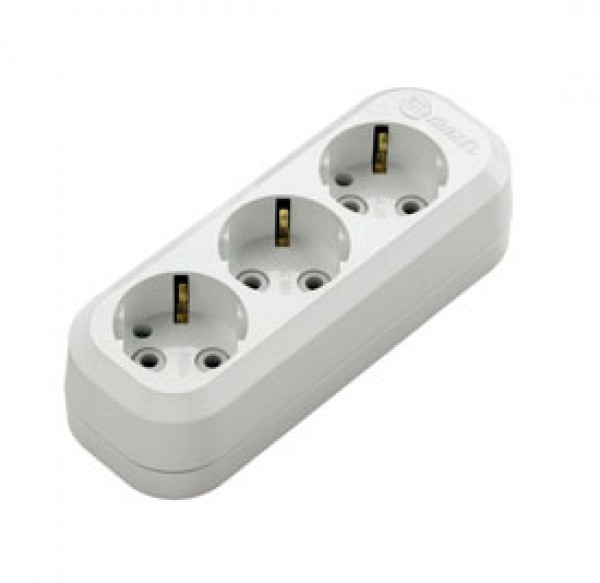 YU MAKEL Podsklop sa 3 utičnice MGP 131, Beli