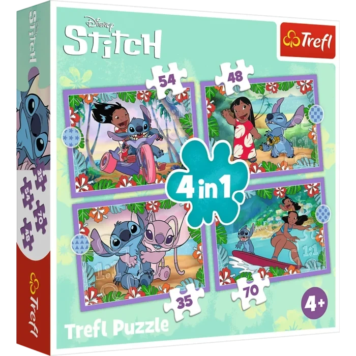 TREF LINE Puzzle Lilo & Stitch 4 u 1