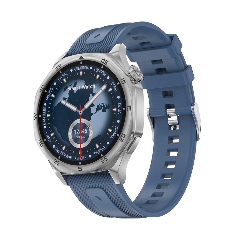 Smart Watch DT5 sivi (plava silikonska i braon kožna narukvica)