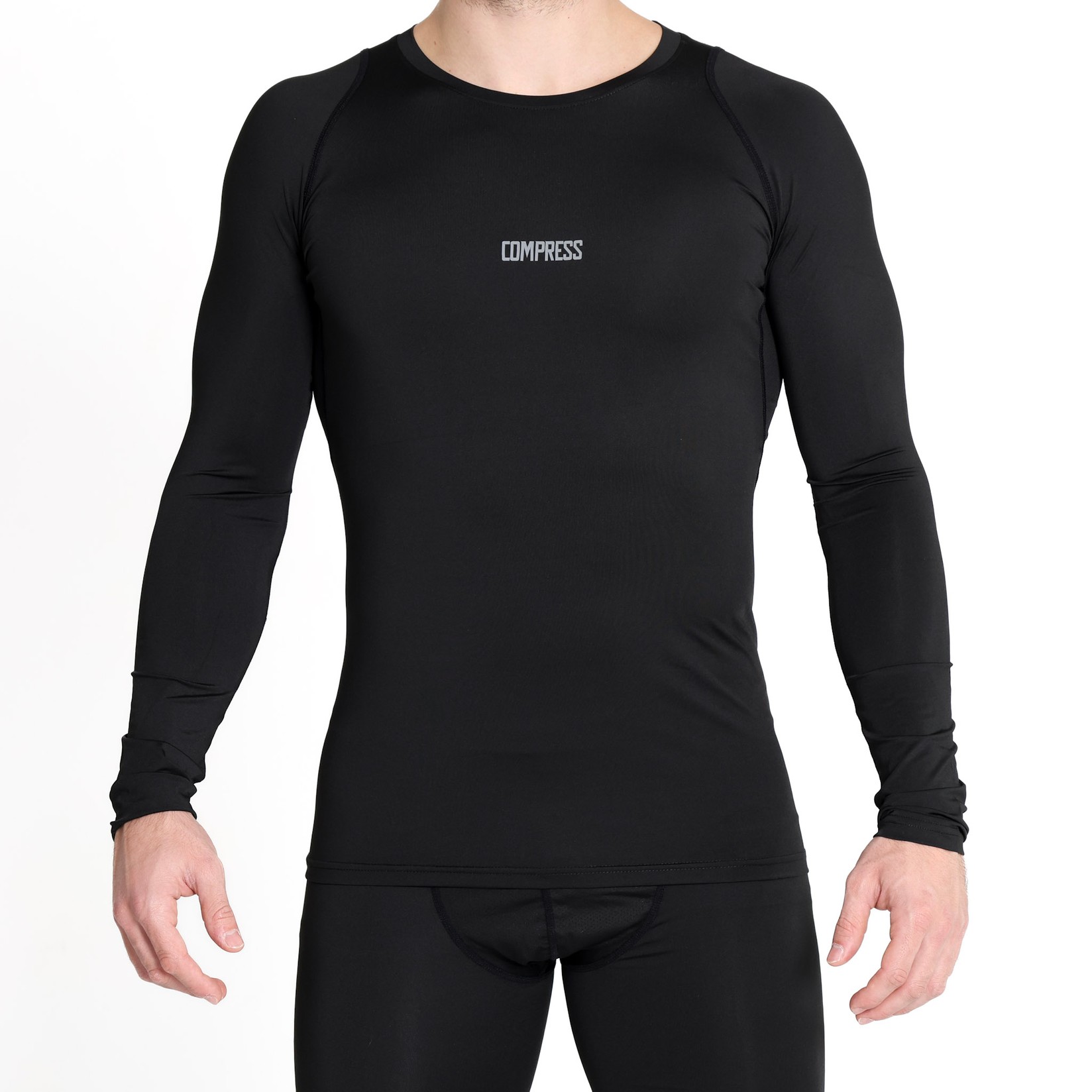 COMPRESS Muška majica dugih rukava Original 2, Crna