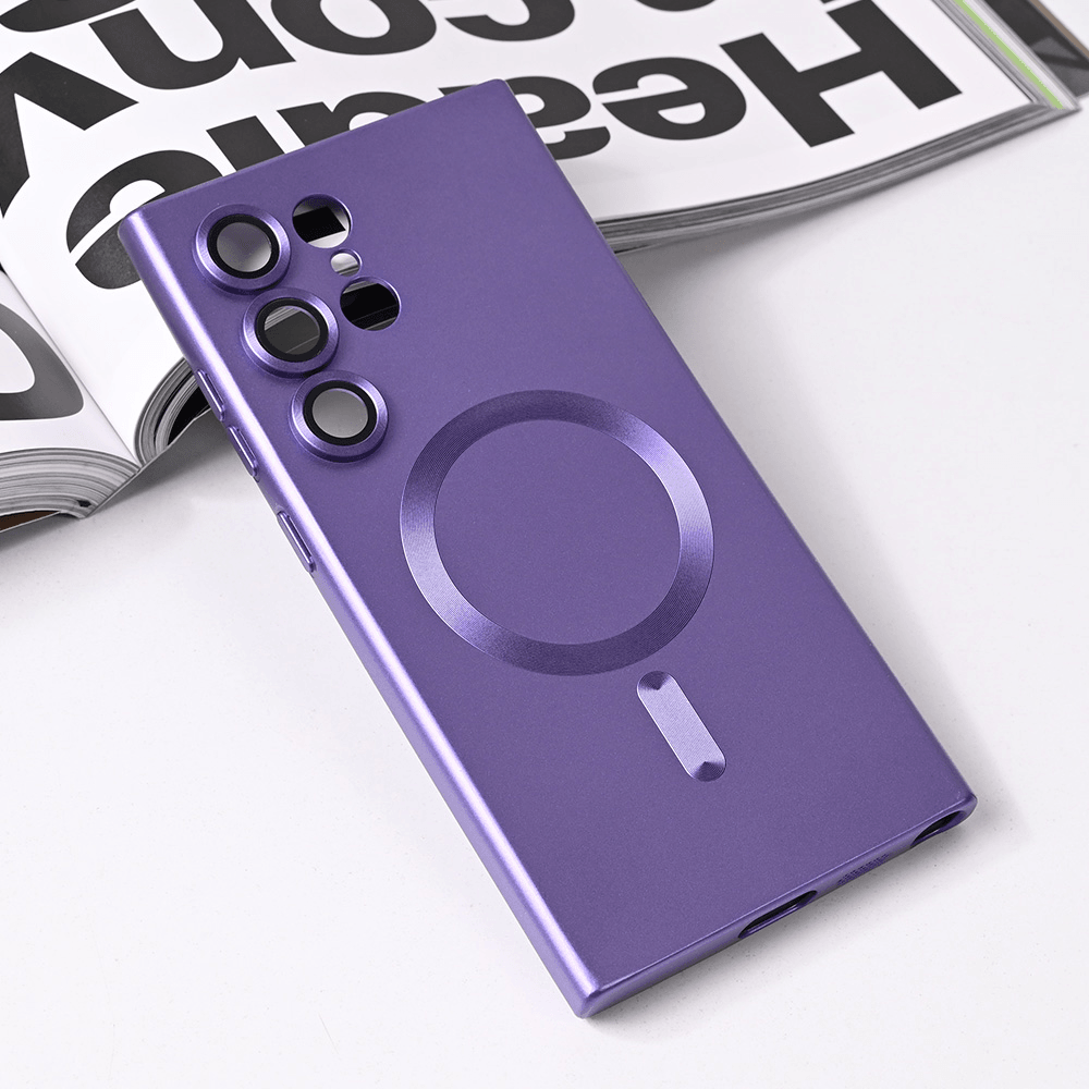 Maska za telefon Magsafe Chrome za Samsung S928B Galaxy S24 Ultra, Ljubičasta